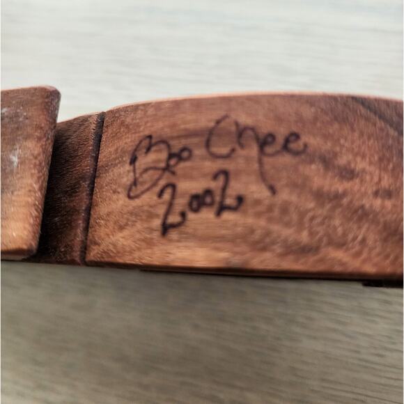 PUZZLE-ALLIGATOR-Hand Made-Wood-3-D-Shelf Decor-Artist Signed - Picture 7 of 10